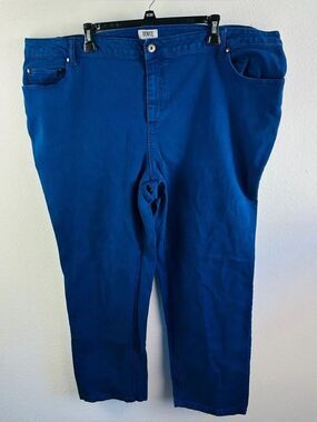 Monroe & Main Royal Blue Denim Straight Leg Jeans Size 22W